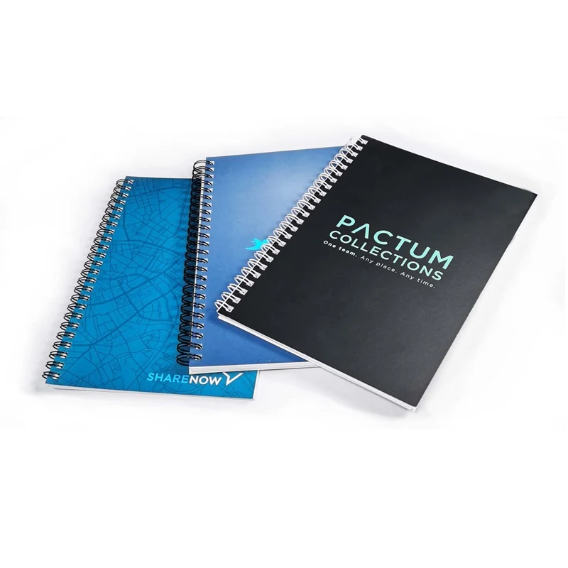 White Paper Card Spiral Business Notebook 1