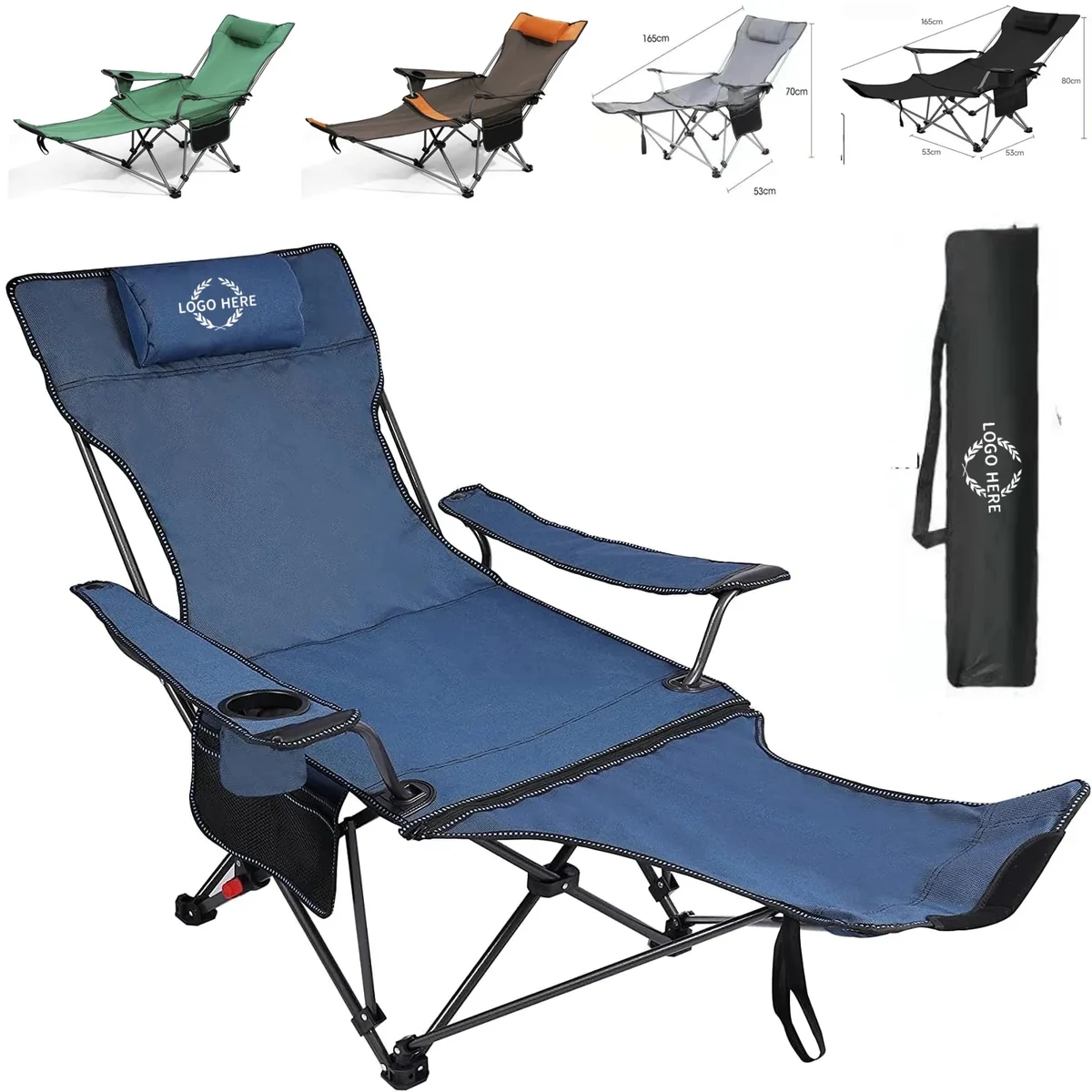 Portable Folding Camping Chair with Removable Footrest 1