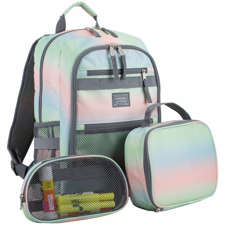 Backpack Lunch Bag Pencil Case Sets - Pastel Ombre