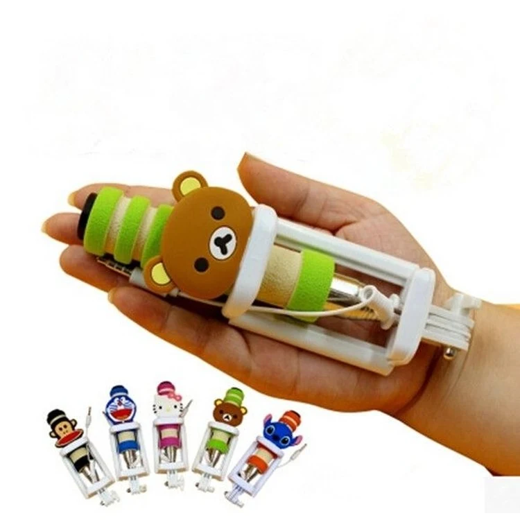 Wire smartphone foldable mini selfie stick 1