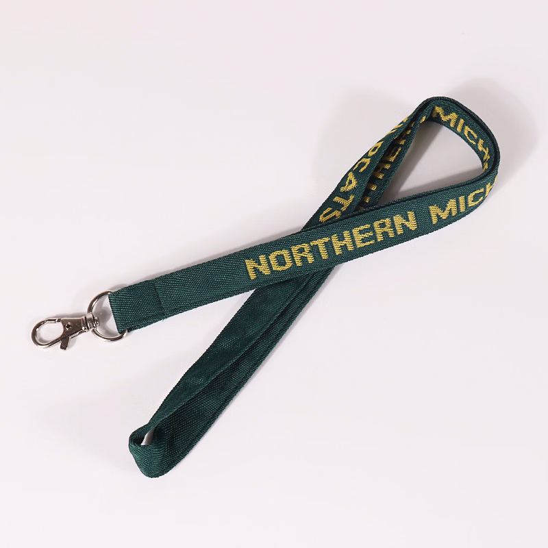 Polyester Lanyard with embroidery 3/4'' w