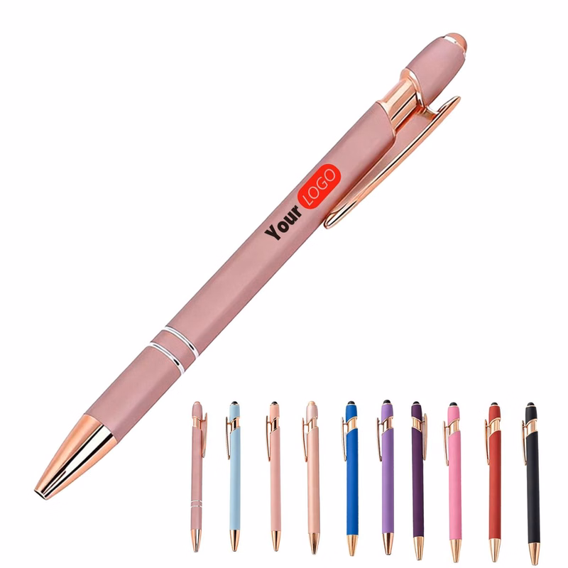 Spray Coated Metal Touch Ballpoint Pen