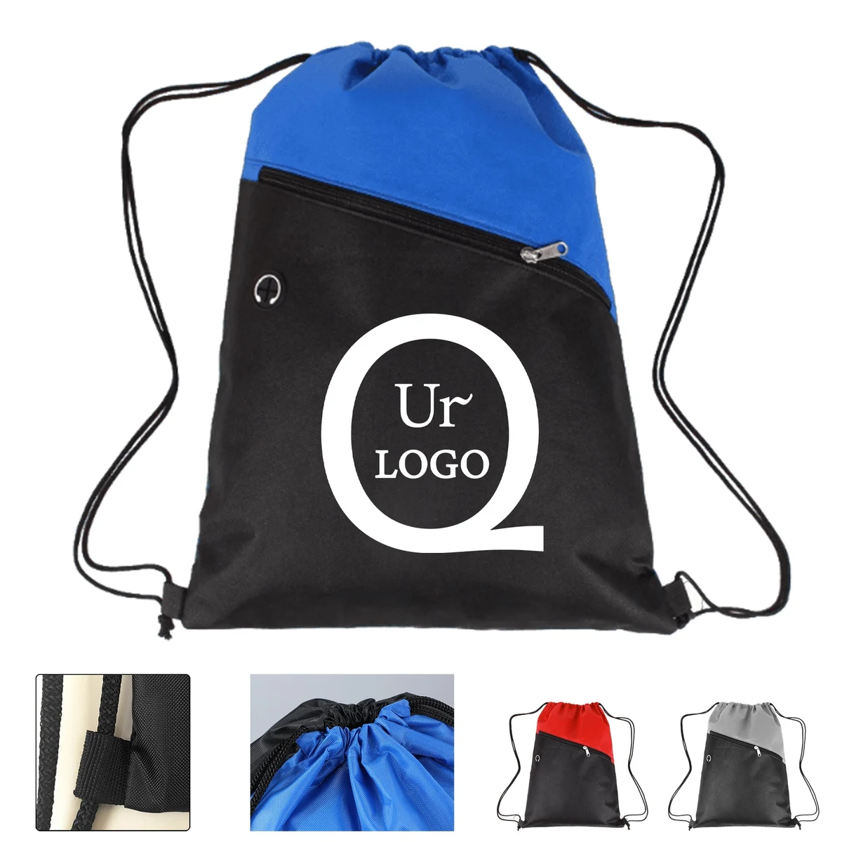 13.8X17.72 Inch Non-Woven Drawstring Backpack 1