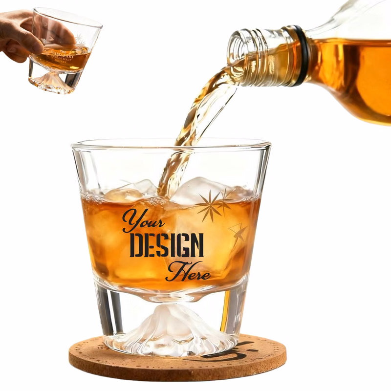10oz Whiskey Crystal Rock Glass