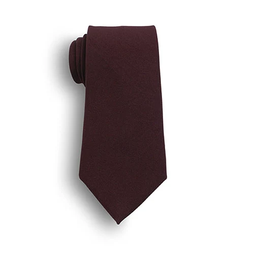 57" Maroon Polyester Poplin Uniform Tie 1