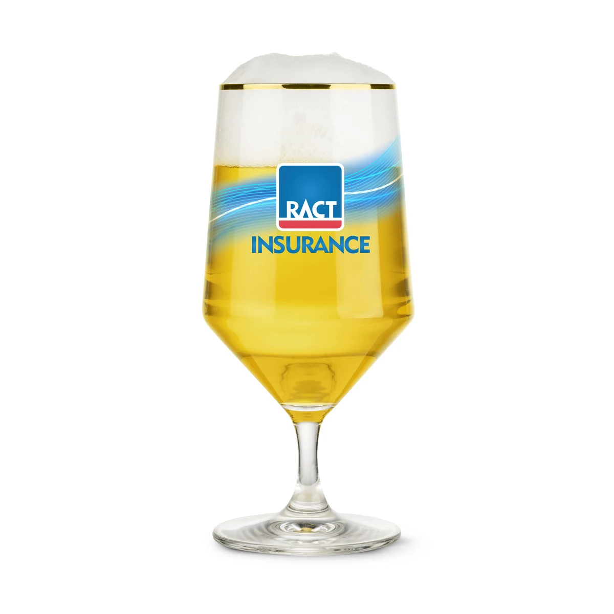 Tucson Gold Rim Beer Glass - VividPrint™ 1