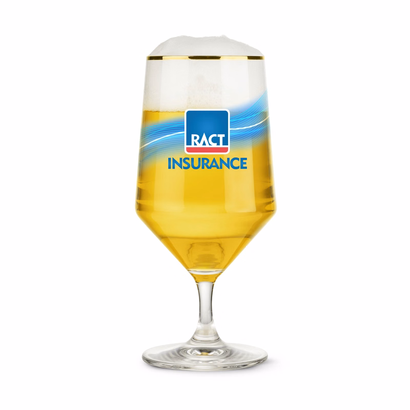 Tucson Gold Rim Beer Glass - VividPrint™