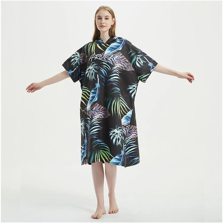 Microfiber Adult Surf Poncho Hooded Towel Poncho Towel Surf 1