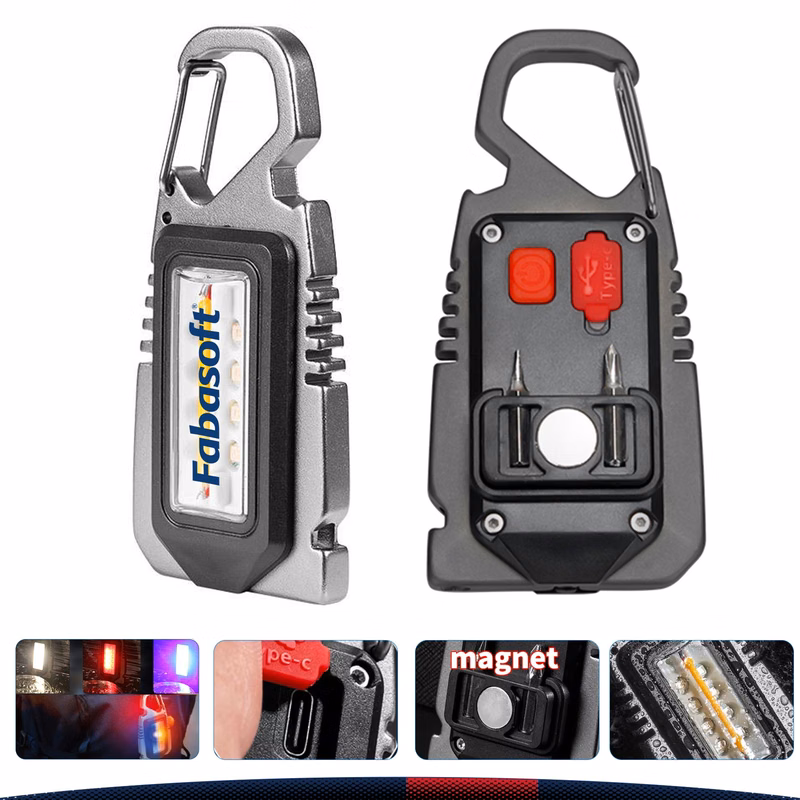 Rynor Multifunctional COB LED Keychain Flashlight