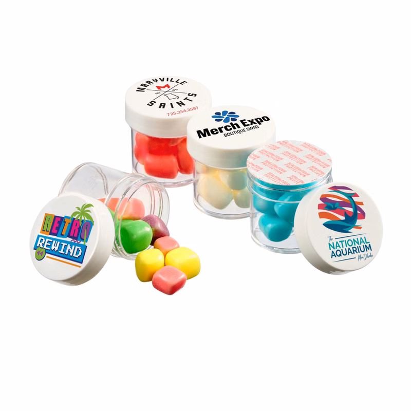 1 oz Jar of Mini Candy Covered Marshmallows