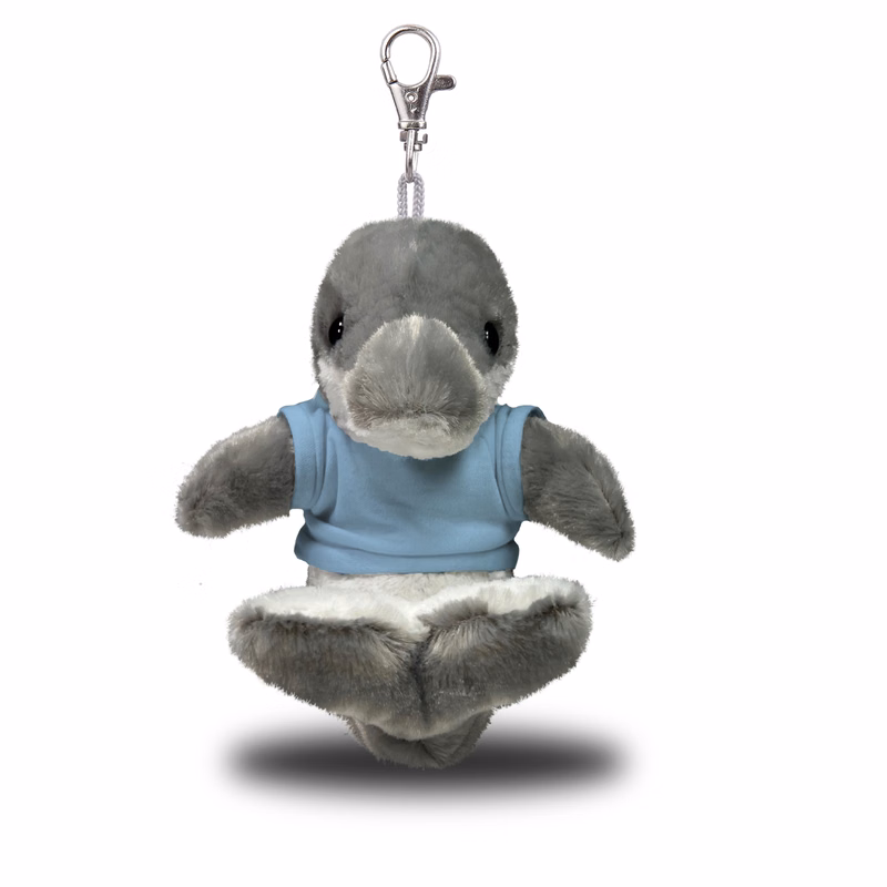 Plush Dolphin Keychain with T-Shirt