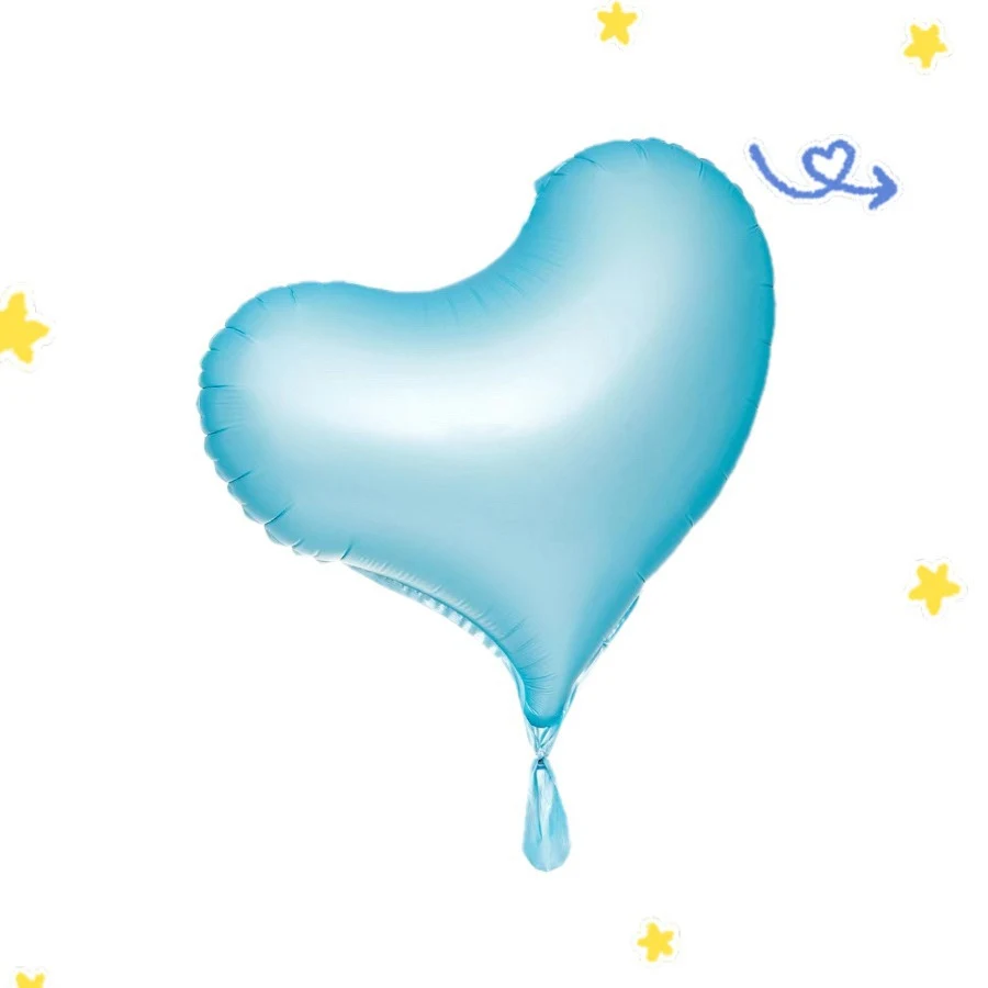 20 Inch Macaron Color Heart Foil Balloon 1