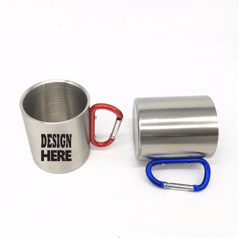 Stainless Travel Mug With Carabiner Clip
