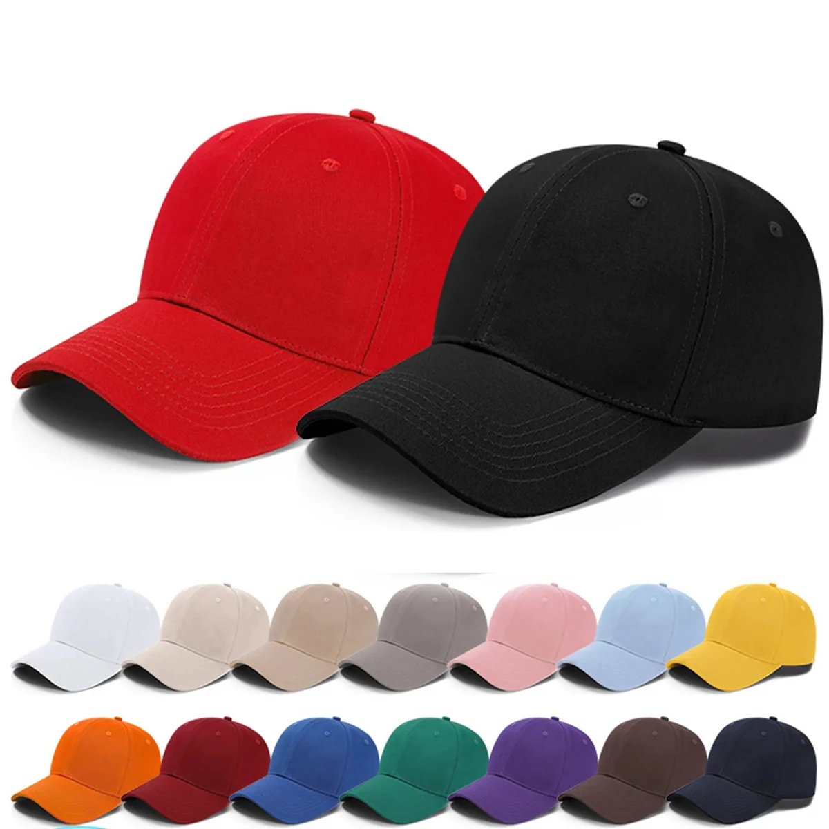 Baseball Hat With Metal Snap Adjuster(Full Color) 1