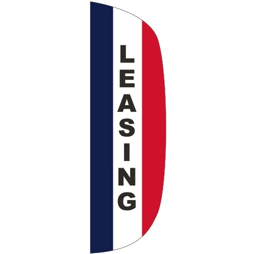 "LEASING" 3' x 10' Message Flutter Flag 1