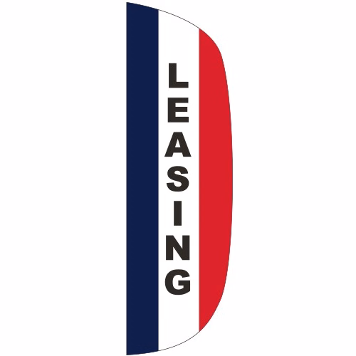 "LEASING" 3' x 10' Message Flutter Flag