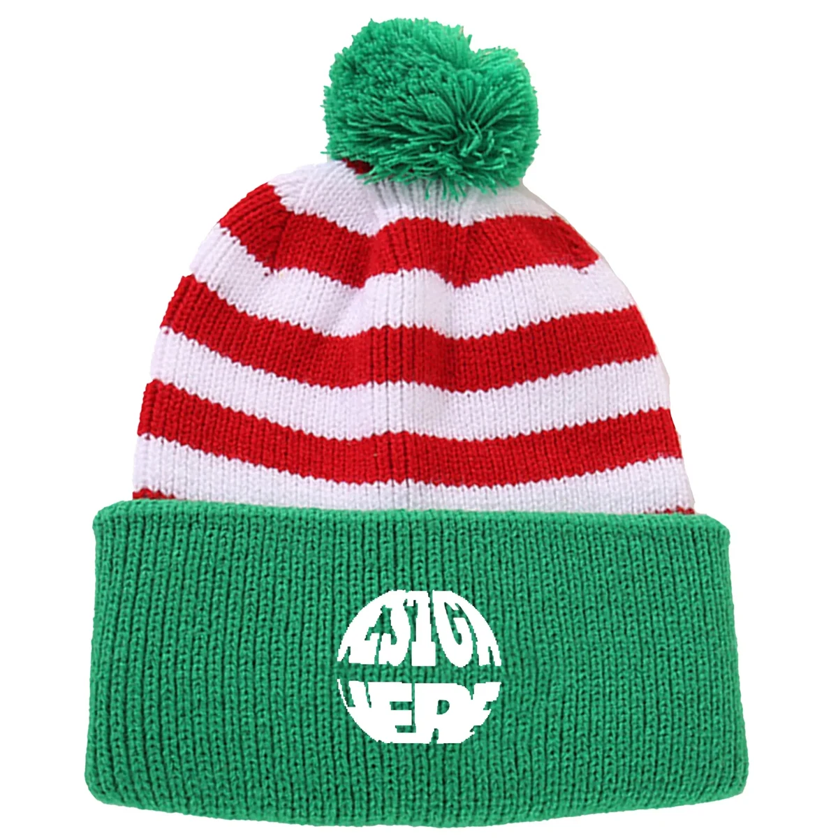 Embroidered Christmas Knitted Beanie Hat 1