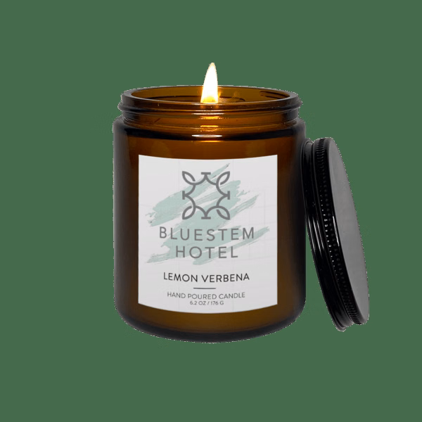 8 oz Amber Candle with Lid