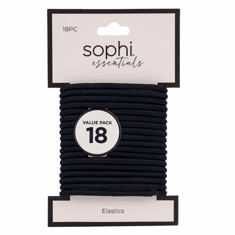 Sophi Essentials Elastic Hair Ties - 18pk