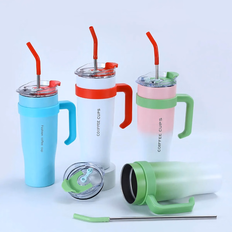 40oz Car Coffee Mug Stainless Steel Tumbler with Handle