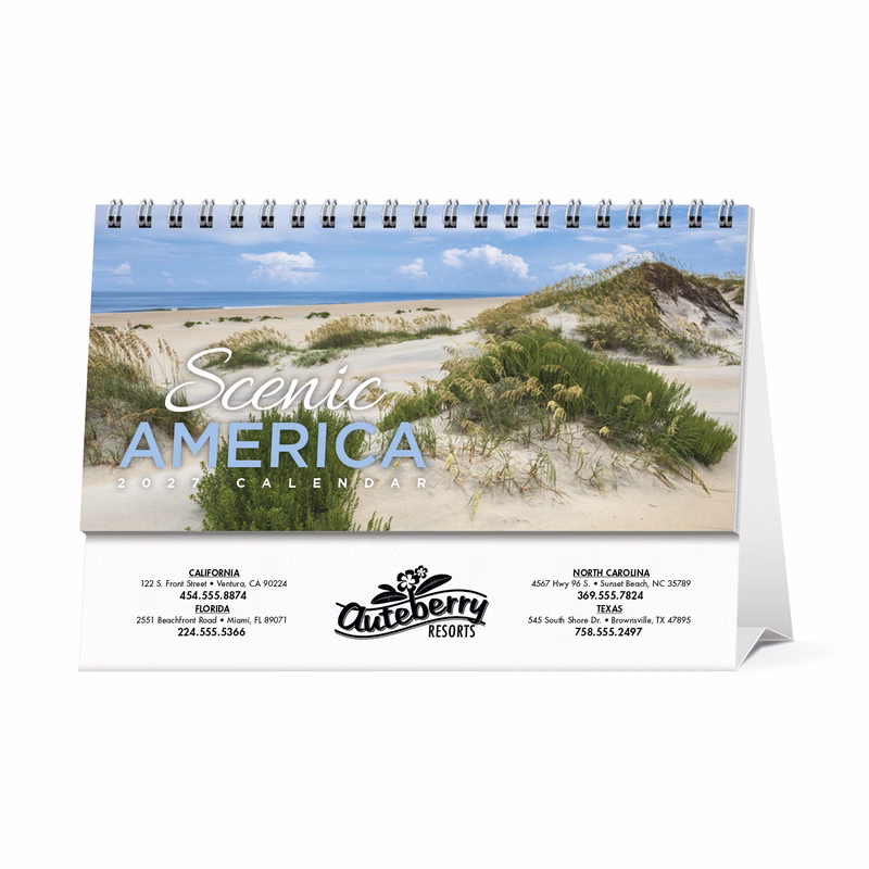 HotLine® Products Scenic America® Desk Tent Calendar