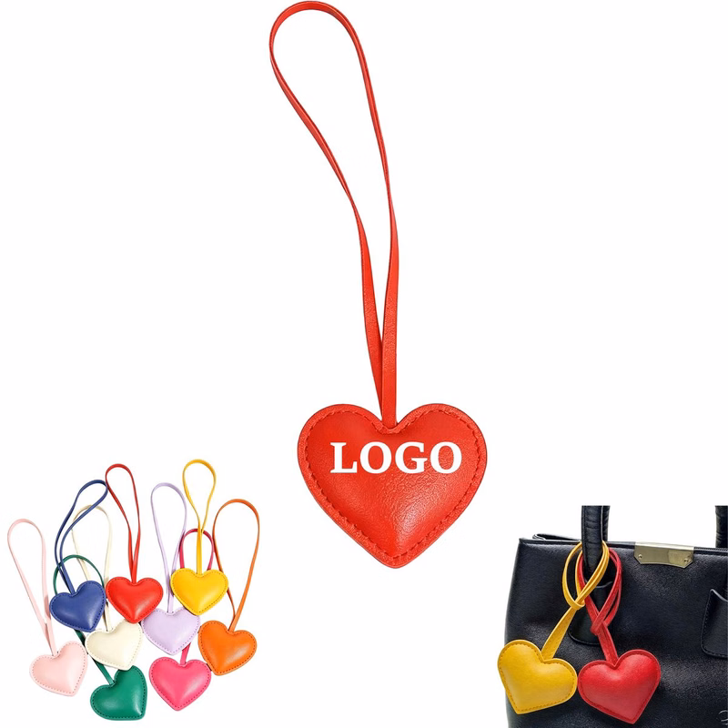 MOQ 20 Piece Leather Heart Charm