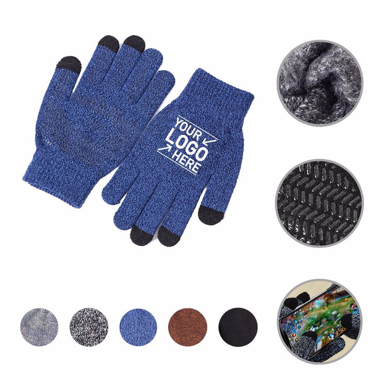 Men Woolen Yarn Slip-proof Winter Touchscreen Gloves