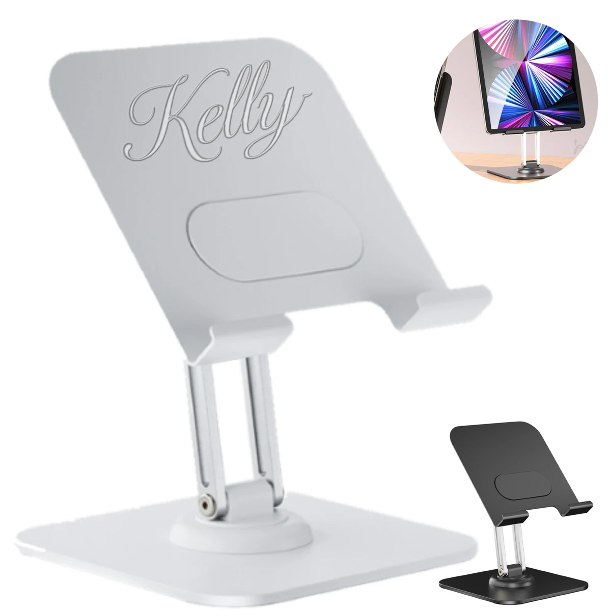 Aluminum Foldable Rotatable Desktop Phone Tablet Stands 1