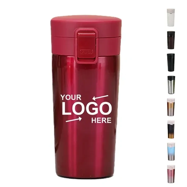 Custom 13 oz Stainless Steel Double Wall Vacuum Mug — Office & On-the-Go Beverage, custom water bottle with logo imprint 1
