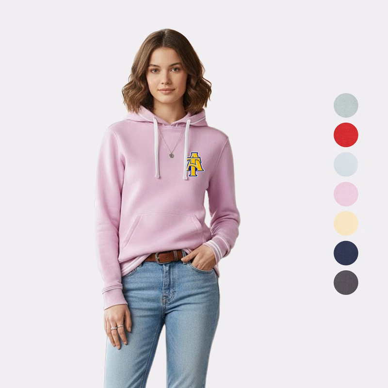 Ivy Women's Cloud Fleece Hoodie with White Piping