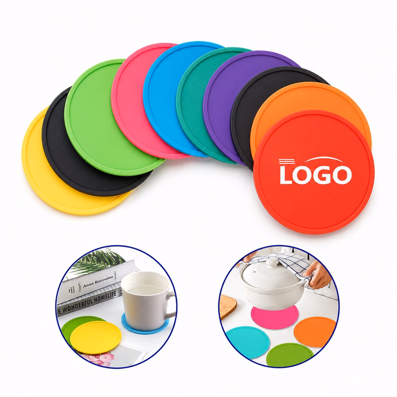 Round Silicone Table Protector With Logo Customization