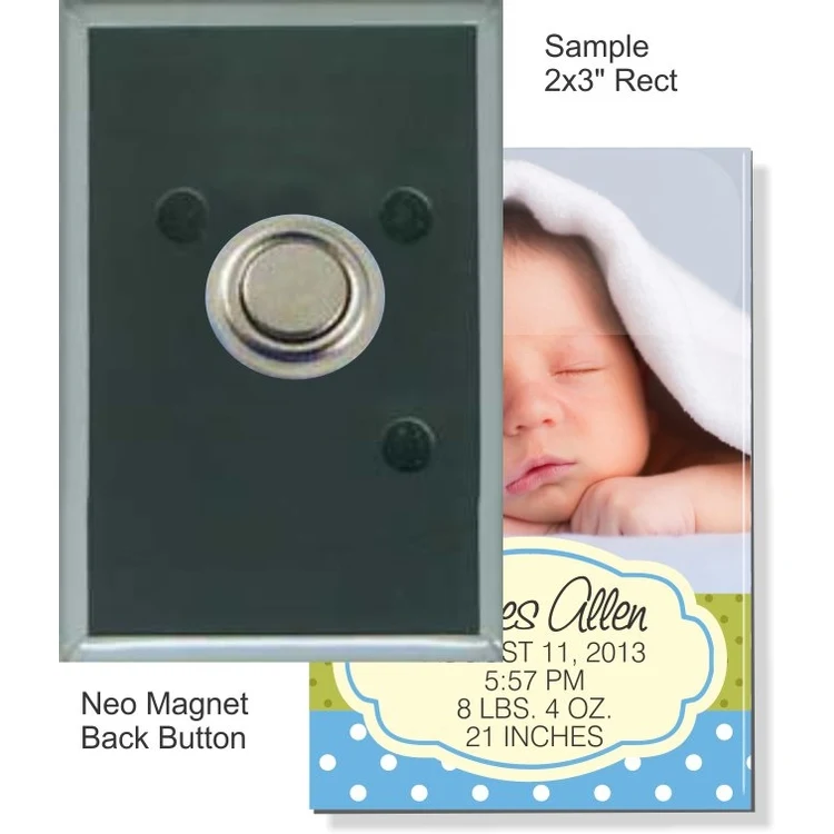Neo Magnet 2 X 3 Inch Rectangular Button 1