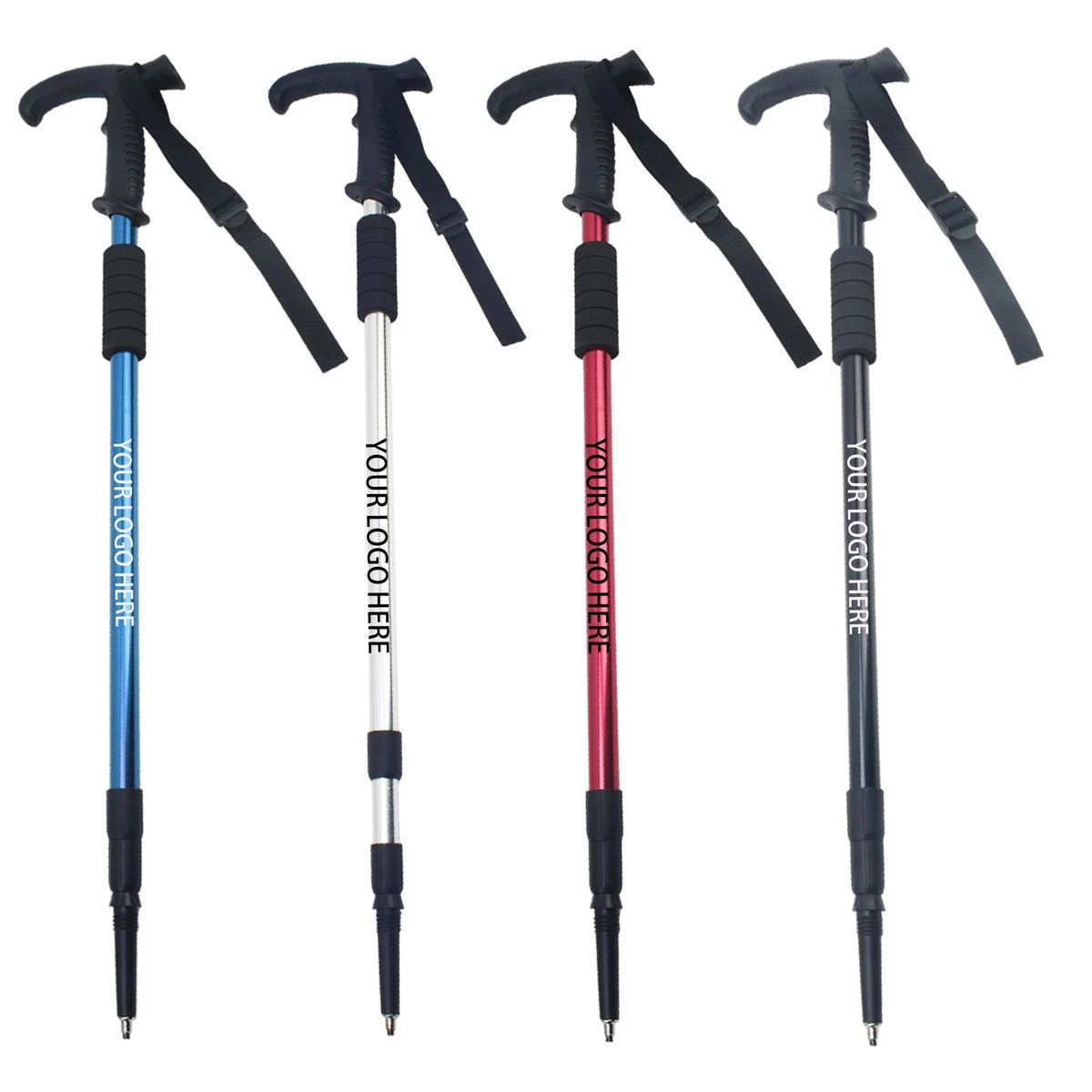 Retractable Shockproof Hiking Stick With Safety Strap 1