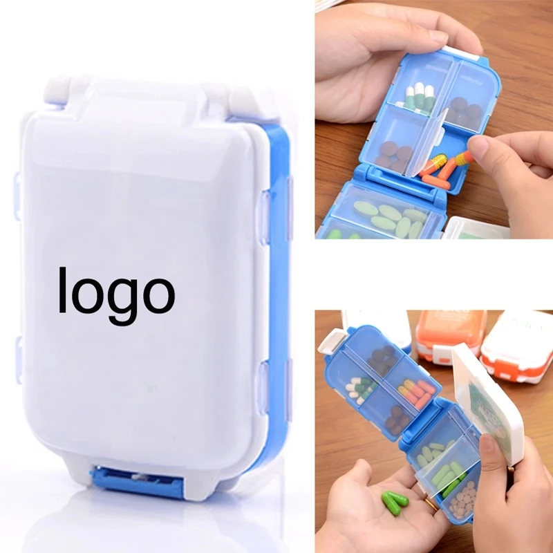 Folding 8 Compartment Travel Pill Organizer Box 1