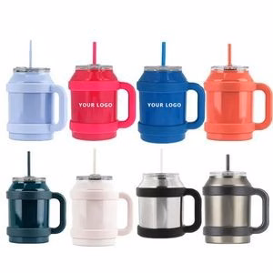 50 oz Mug Tumbler with Handle and Straw
