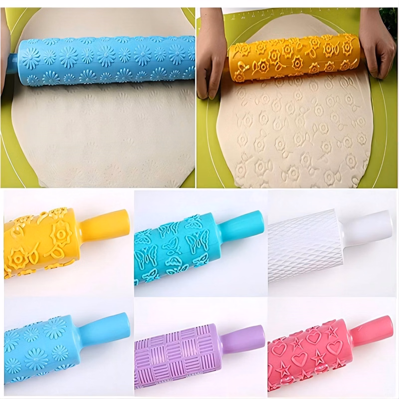 Silicone Cake Decorating Embossed Rolling Pins