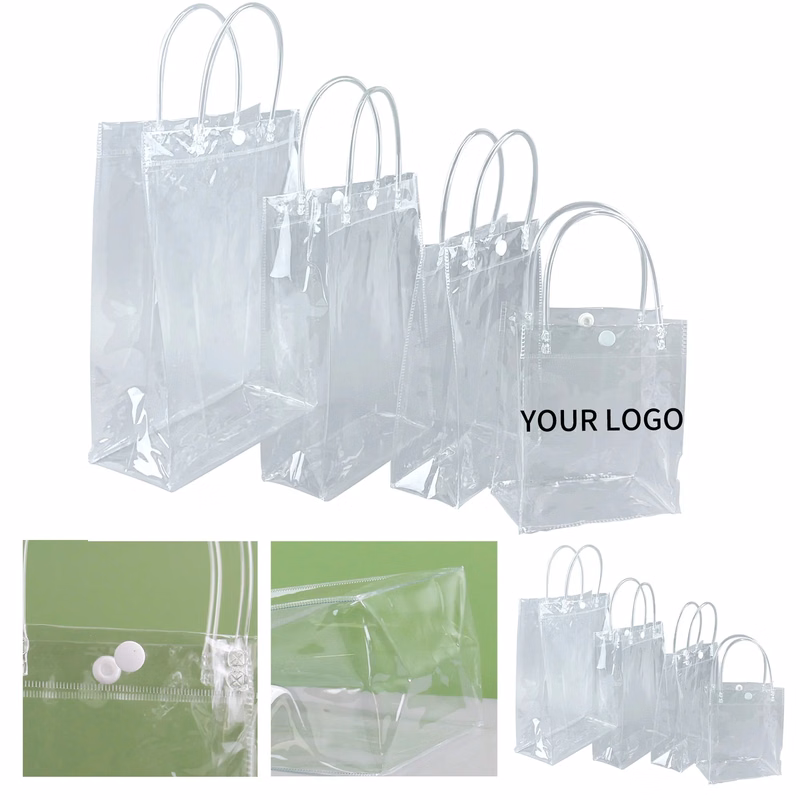 PVC Gift Tote Bag Clear Material Practical for Weddings