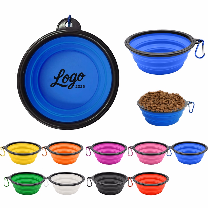 Portable Collapsible Pet Bowl With Cover