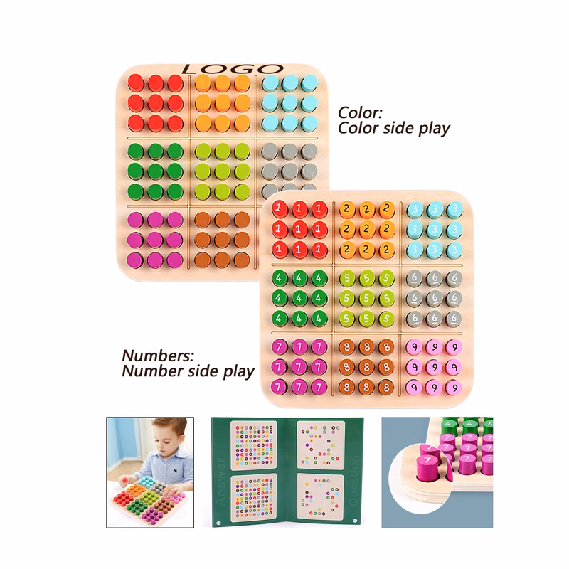 Wooden Nine Grid Table Game Sudoku Board