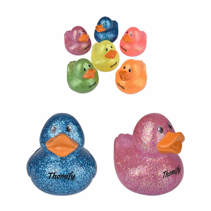 3 3/4" Glitter Rubber Ducks