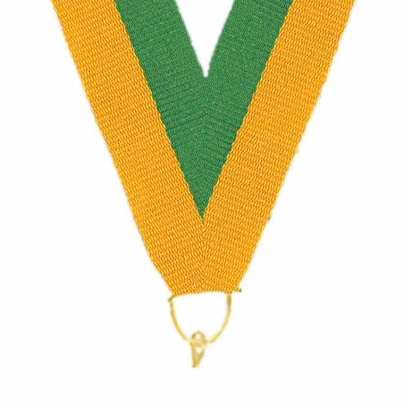 0.875" x 30" Green GoldSnap Clip Stock Ribbon