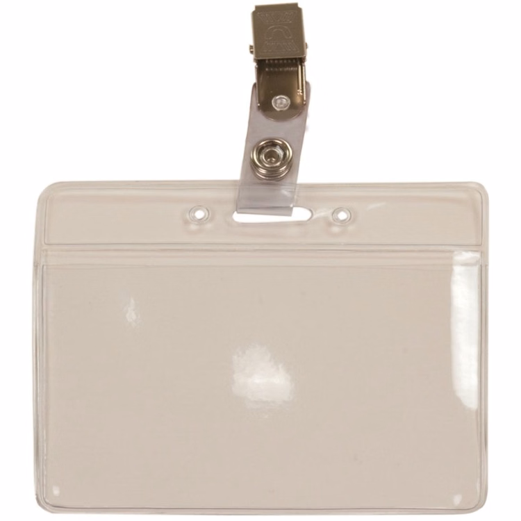 Convention Badge with Strap & Bulldog Clip