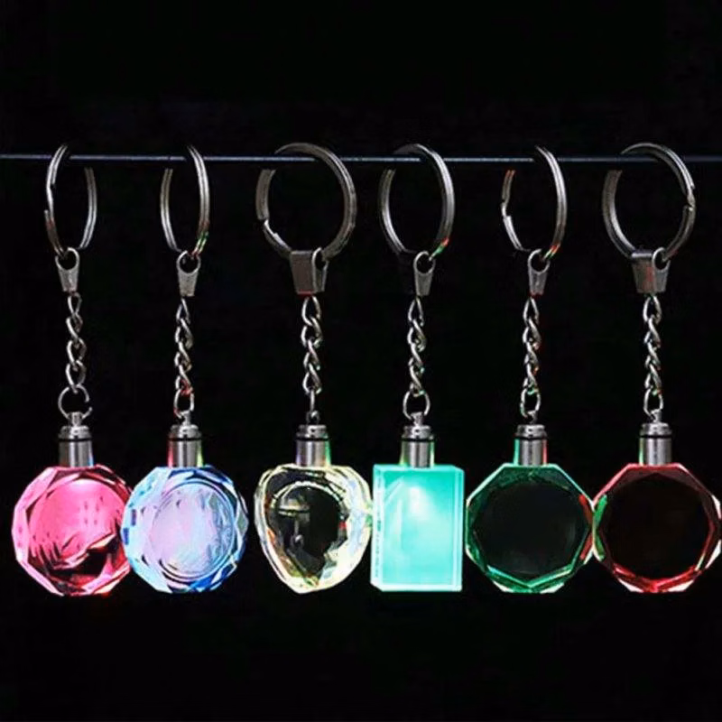 Crystal Internal Engraving Keychain