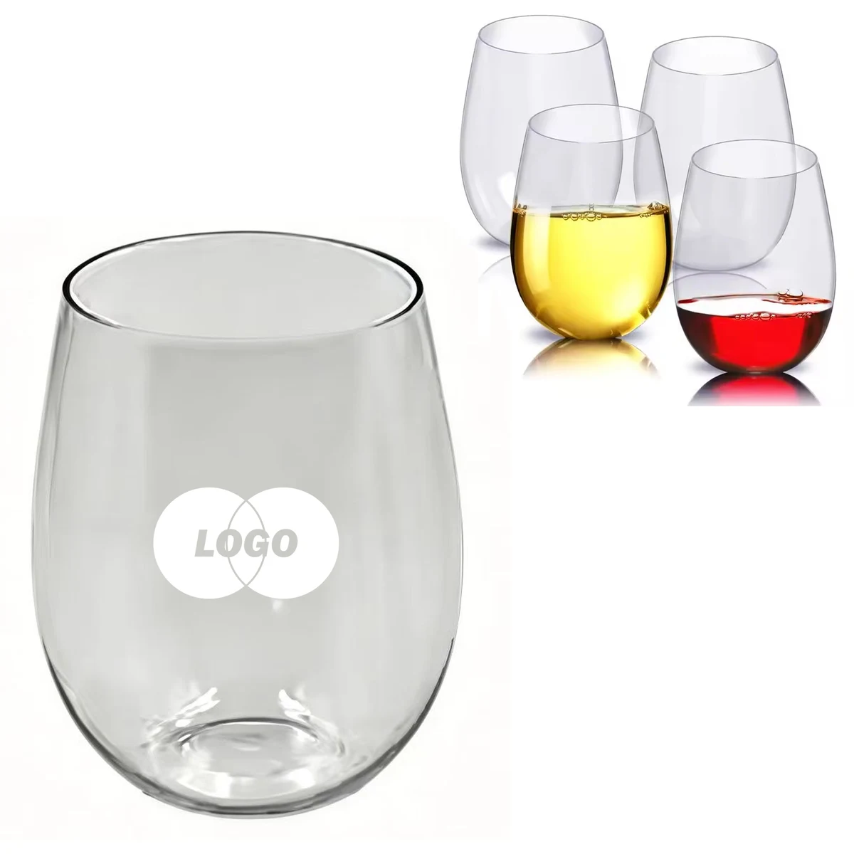 12 oz Stemless PET Wine Glasses 1
