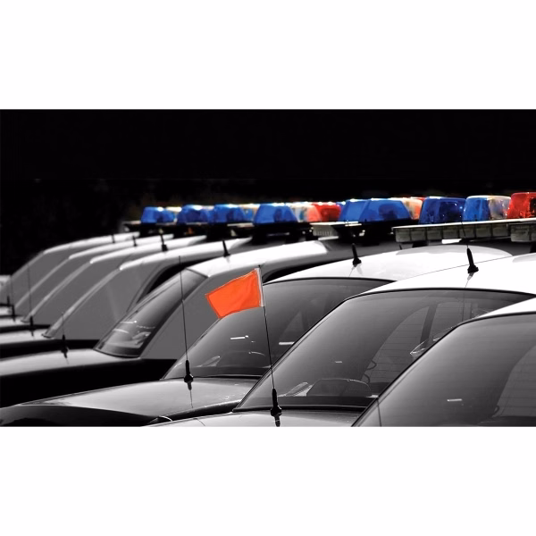 Semi-Stock Blanks Antenna Flags with Clip - ePoly 1 Ply