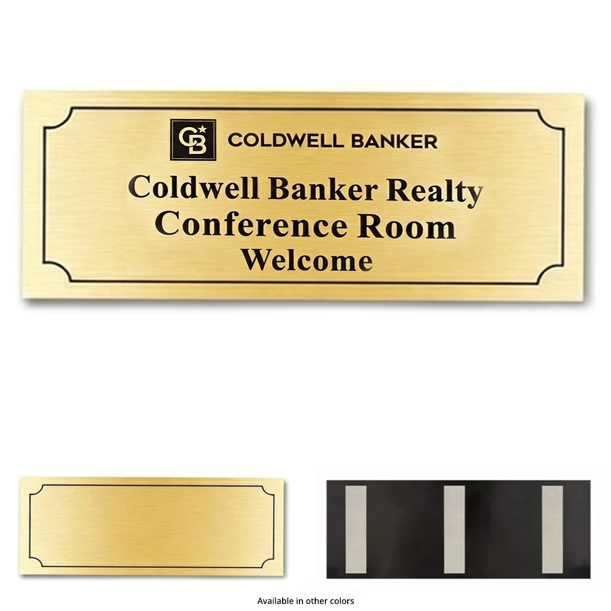 Brushed Gold ABS Plastic Doorplate 1
