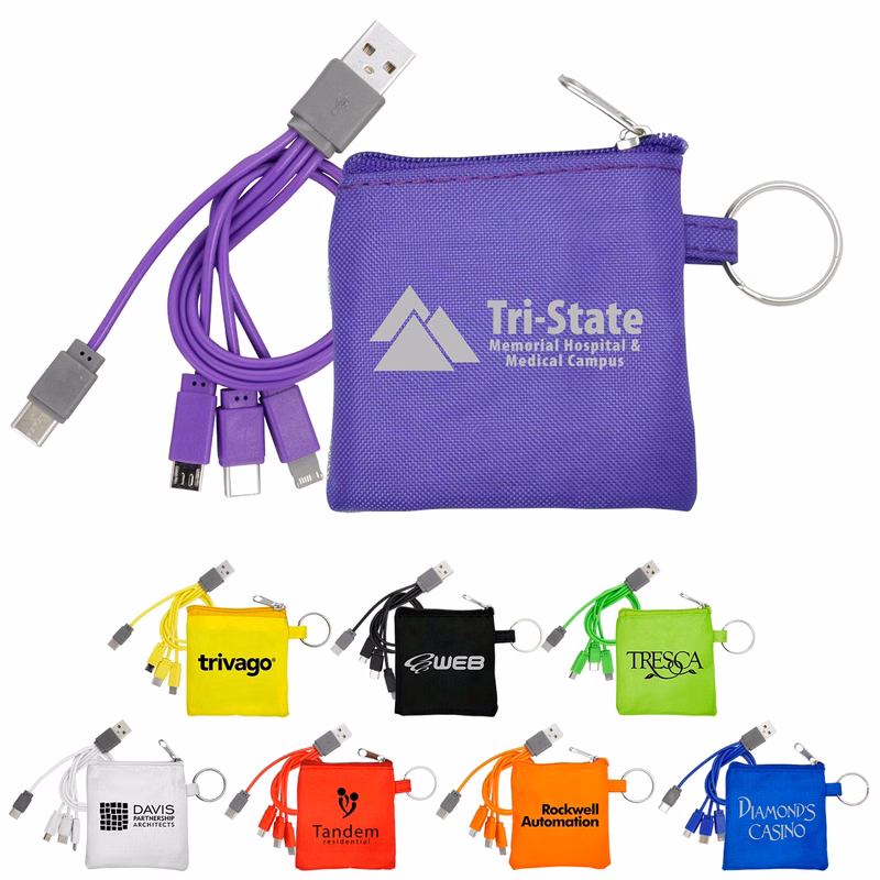 4-in-1 Colorful Pouch Cable Set