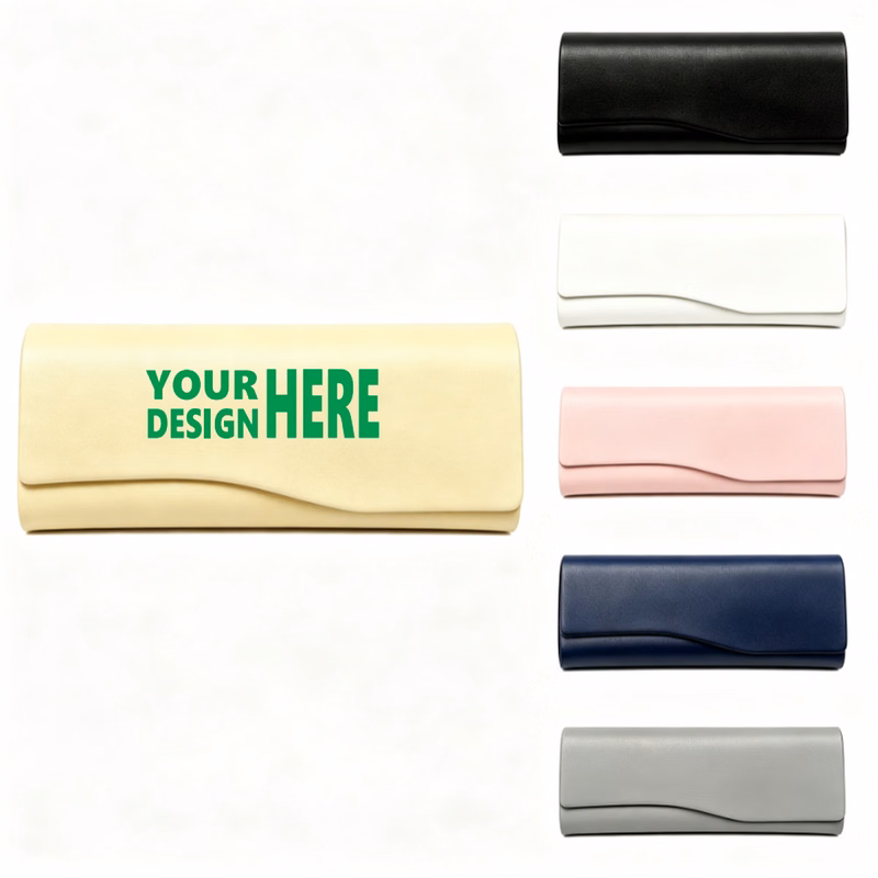 Hard Shell Leather Sunglasses Case with Custom Branding