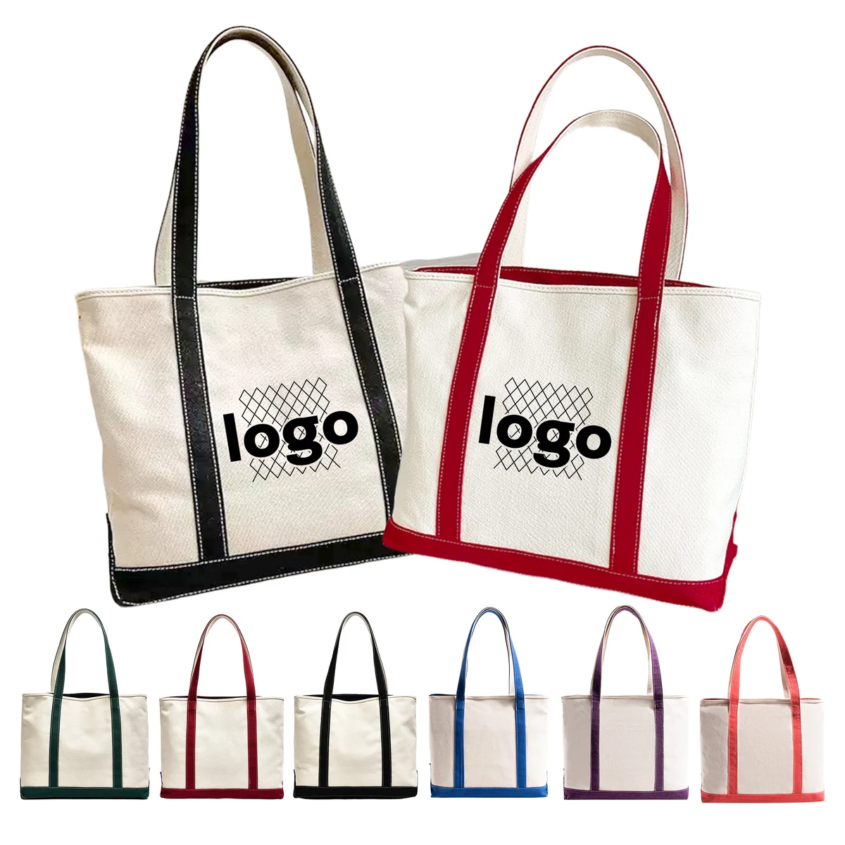 Large-Capacity Versatile Canvas Bag, custom tote bag with logo imprint 1