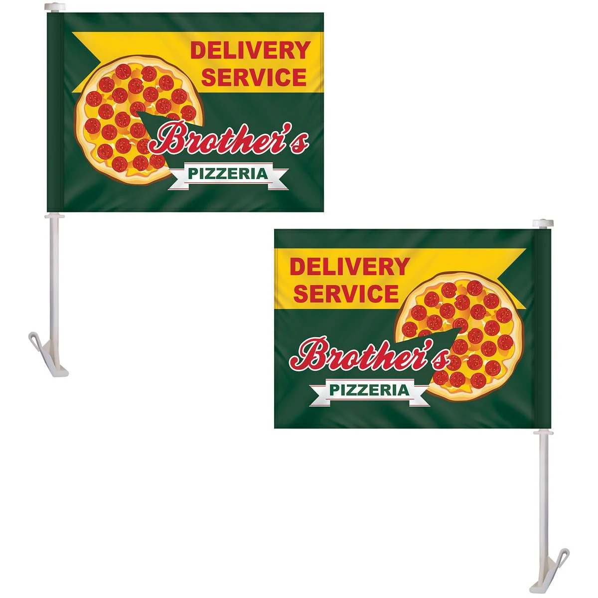 11.5" x 15" Double Sided Digitally Printed Custom Car Flag 1